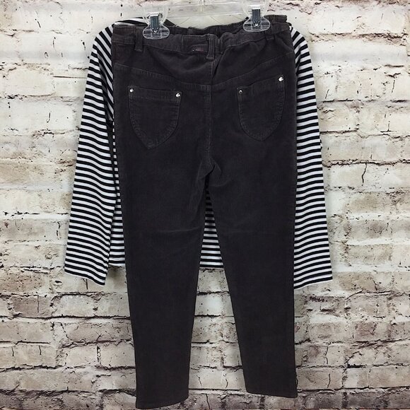 Girls 6X Outfit Legging Top Sequin Striped Long Sleeve Corduroy Legging Pants - Picture 7 of 7